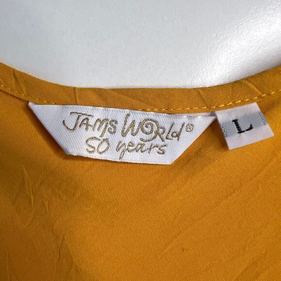 Jams World 50 Years Women's Yellow/Gold Tank Top Lightweight Causal Size Large - Picture 3 of 8